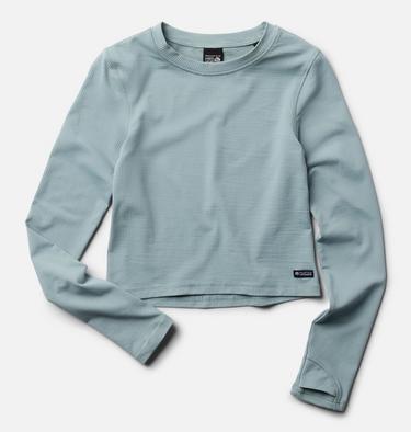 Women's Peak Knit Long Sleeve, Color: Ice Shadow, image 15