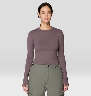 Women's Peak Knit Long Sleeve, Color: Purple Sage, image 5