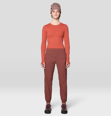 Women's Peak Knit Long Sleeve, Color: Mars Red, image 2