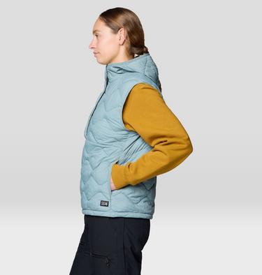 Women's Seek Out Snap Neck Vest, Color: Blue Sage, image 3