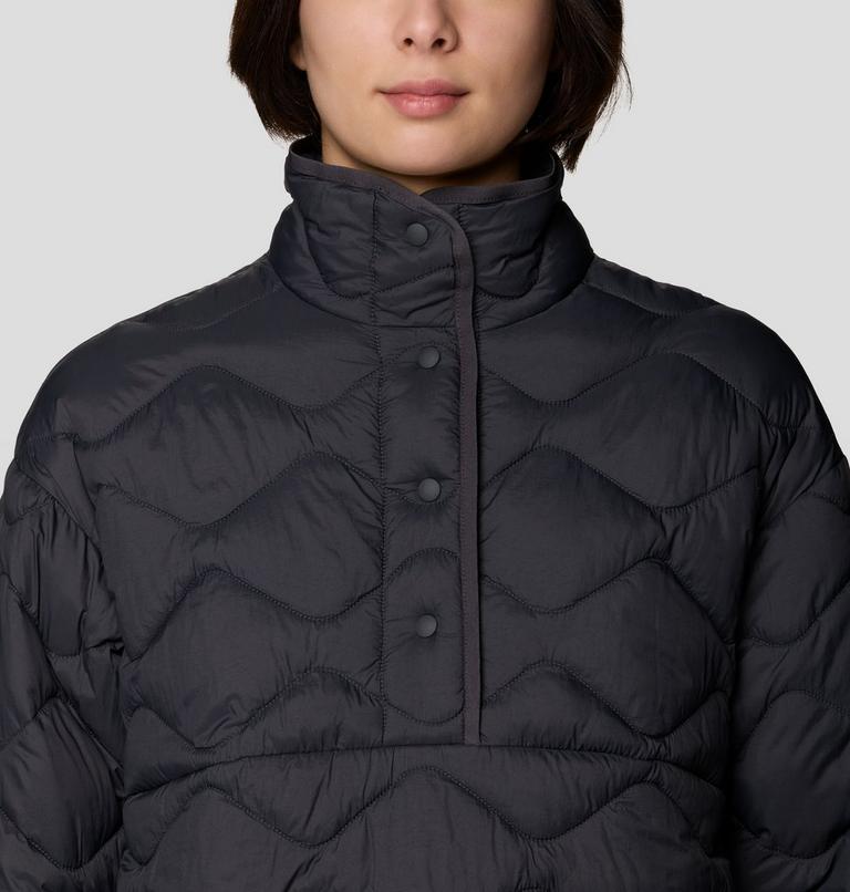 Women's Seek Out Snap Neck Pullover, Color: Shark, image 4