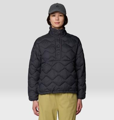 Women's Seek Out Snap Neck Pullover, Color: Shark, image 9