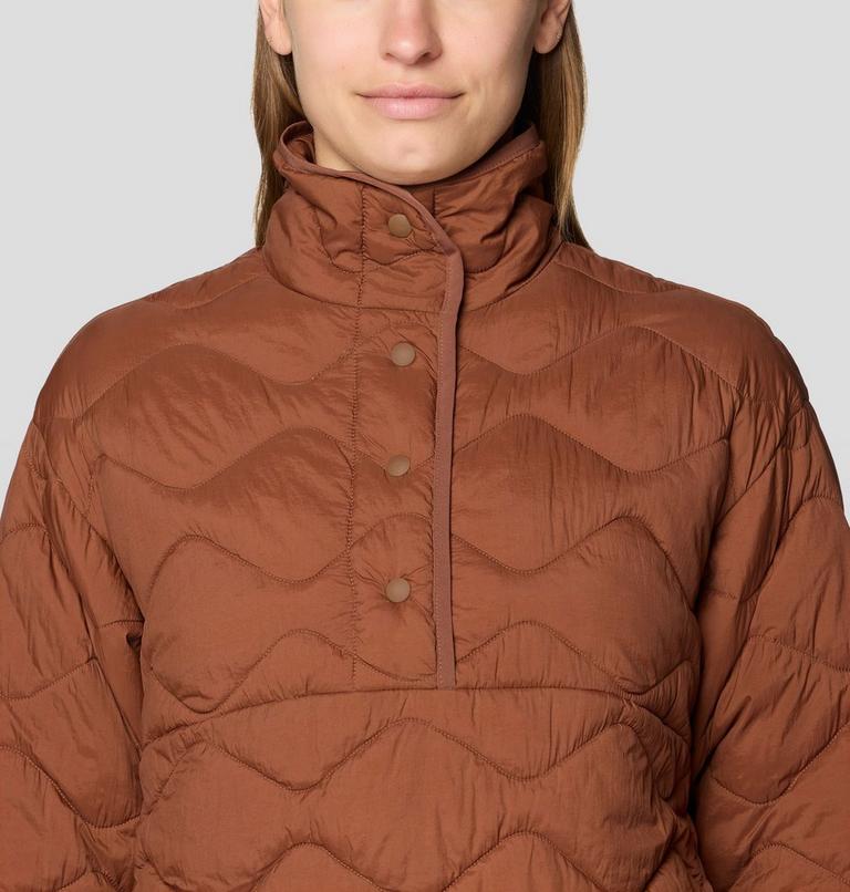 Women's Seek Out Snap Neck Pullover, Color: Cocoa Brown, image 4