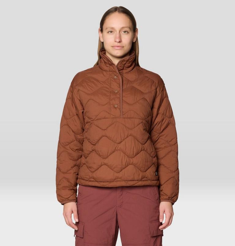 Women's Seek Out Snap Neck Pullover, Color: Cocoa Brown, image 1