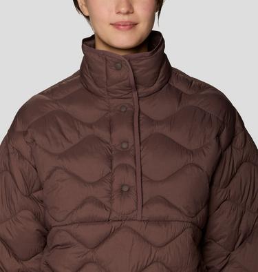 Women's Seek Out Snap Neck Pullover, Color: Carob, image 8
