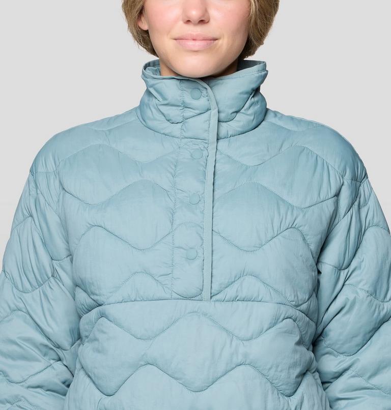 Women's Seek Out Snap Neck Pullover, Color: Blue Sage, image 5