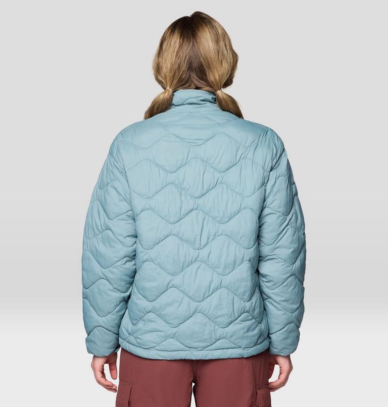 Women's Seek Out Snap Neck Pullover, Color: Blue Sage, image 2