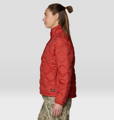 Women's Seek Out Snap Neck Pullover, Color: Mars Red, image 15