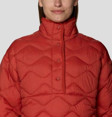 Women's Seek Out Snap Neck Pullover, Color: Mars Red, image 16