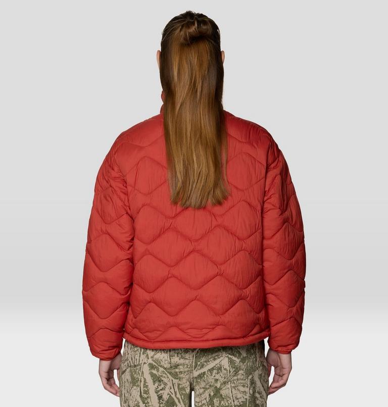 Women's Seek Out Snap Neck Pullover, Color: Mars Red, image 2
