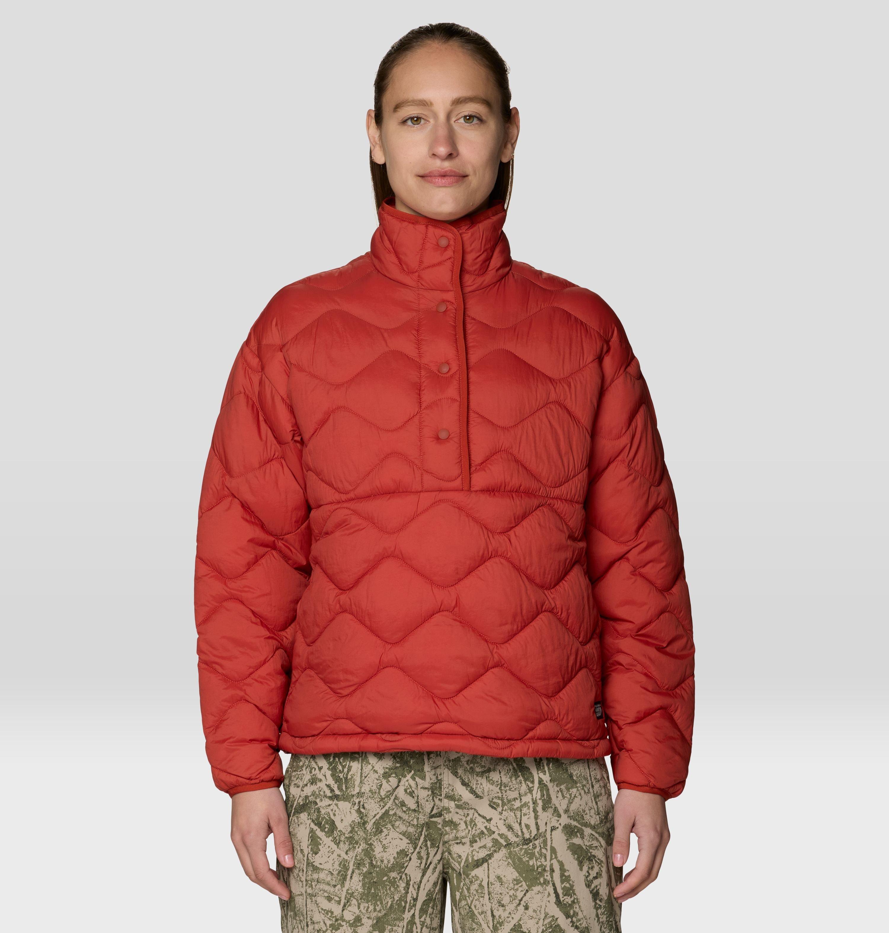 Mountain Hardwear Women's Seek Out Snap Neck Pullover - XS - Orange