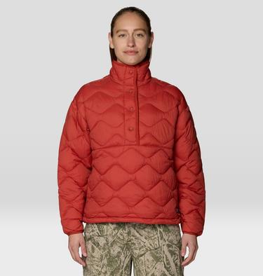 Women's Seek Out Snap Neck Pullover, Color: Mars Red, image 13