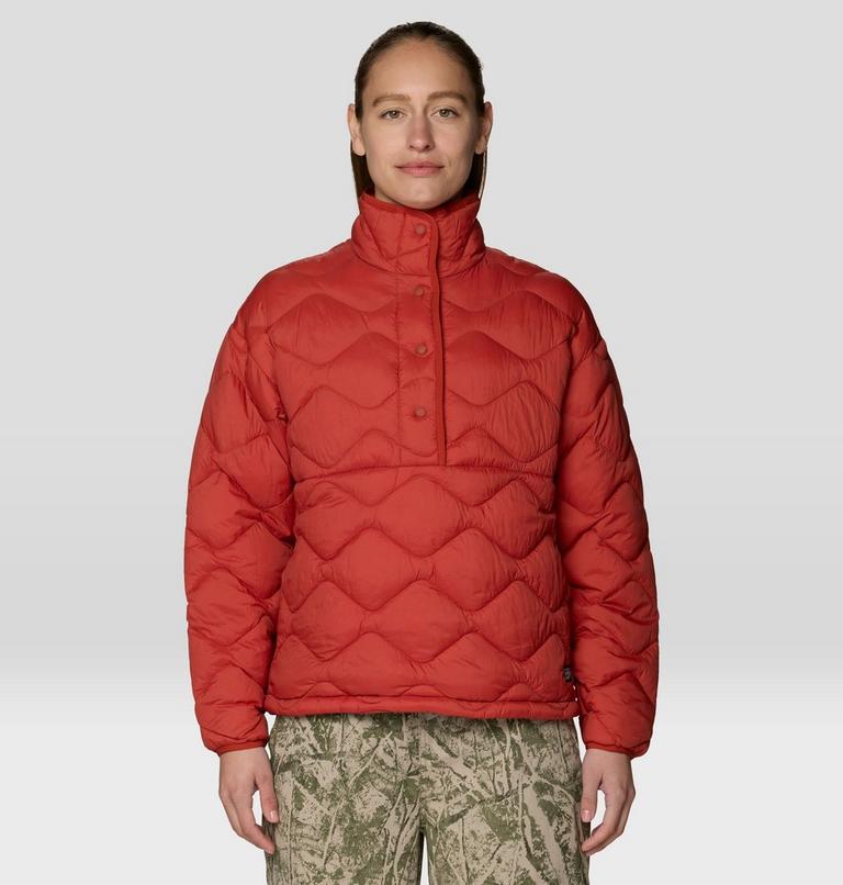 Women's Seek Out Snap Neck Pullover, Color: Mars Red, image 1