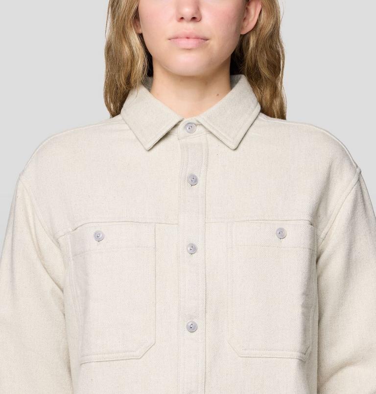 Women's Plusher Relaxed Long Sleeve Flannel, Color: Stone Heather, image 5