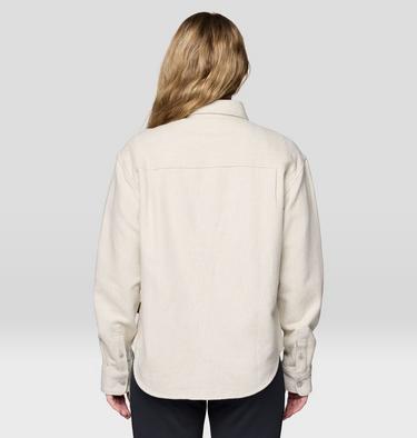 Women's Plusher Relaxed Long Sleeve Flannel, Color: Stone Heather, image 6