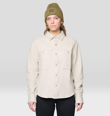 Women's Plusher Relaxed Long Sleeve Flannel, Color: Stone Heather, image 5