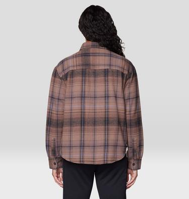 Women's Plusher Relaxed Long Sleeve Flannel, Color: Wild Taupe Wyoming Plaid, image 10