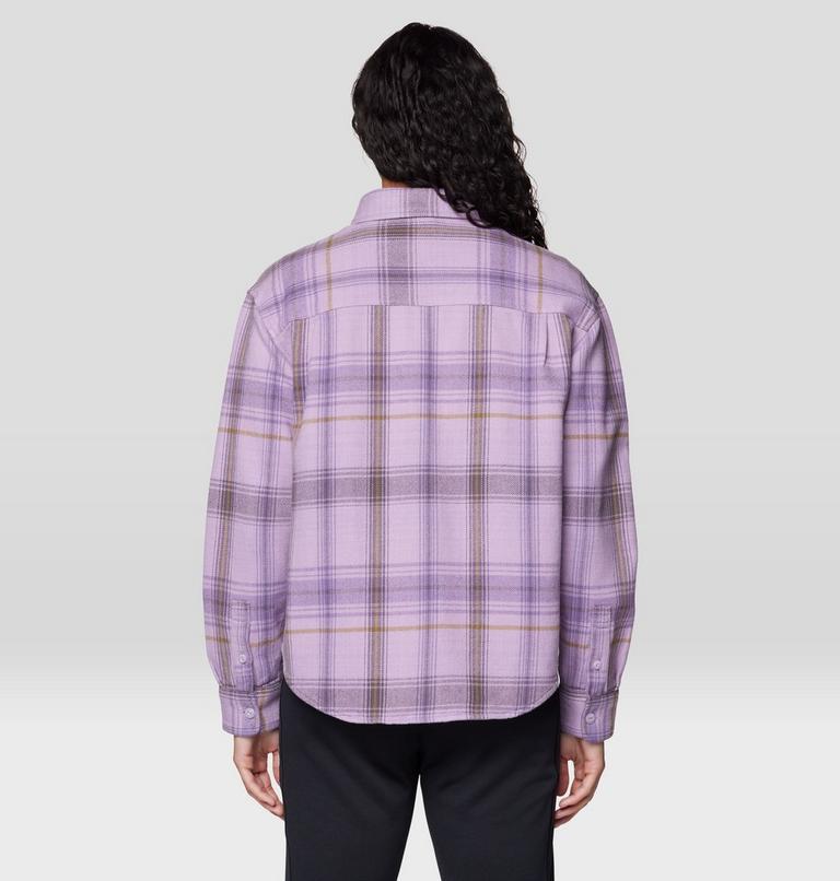 Women's Plusher Relaxed Long Sleeve Flannel, Color: Atmospheric Wyoming Plaid, image 2
