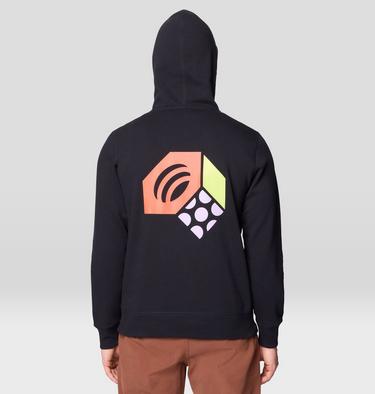 Men's Tri-Color Logo Hoody, Color: Black, image 4