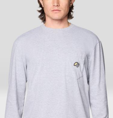 Men's MHW Logo Pocket Relaxed Long Sleeve, Color: Hardwear Grey Heather, image 8