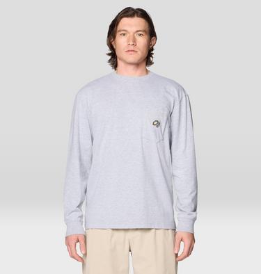 Men's MHW Logo Pocket Relaxed Long Sleeve, Color: Hardwear Grey Heather, image 5