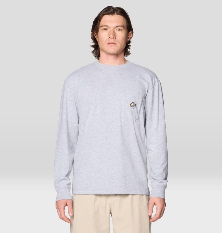 Men's MHW Logo Pocket Relaxed Long Sleeve, Color: Hardwear Grey Heather, image 1