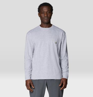 Men's MHW Logo Pocket Relaxed Long Sleeve, Color: Hardwear Grey Heather, image 1