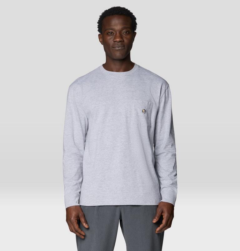 Men's MHW Logo Pocket Relaxed Long Sleeve, Color: Hardwear Grey Heather, image 1