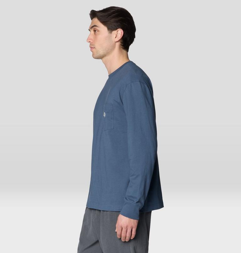 Men's MHW Logo Pocket Relaxed Long Sleeve, Color: Astral Blue, image 3