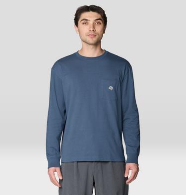 Men's MHW Logo Pocket Relaxed Long Sleeve, Color: Astral Blue, image 9