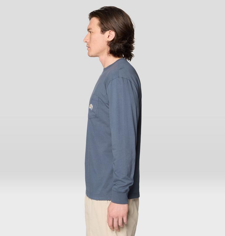 Men's MHW Logo Pocket Relaxed Long Sleeve, Color: Moon Blue, image 3