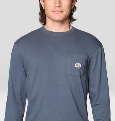 Men's MHW Logo Pocket Relaxed Long Sleeve, Color: Moon Blue, image 4