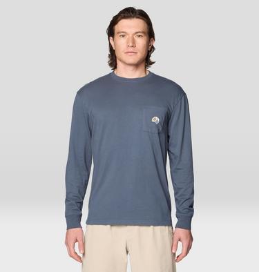 Men's MHW Logo Pocket Relaxed Long Sleeve, Color: Moon Blue, image 1