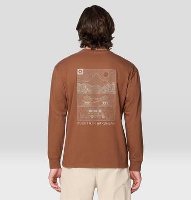 Men's Rig Graphic Relaxed Long Sleeve, Color: Cocoa Brown, image 2