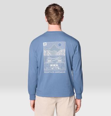 Men's Rig Graphic Relaxed Long Sleeve, Color: Adriatic Blue, image 10