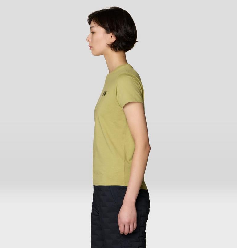 Women's MHW Logo Standard Short Sleeve Shirt, Color: Forest Moss, image 3