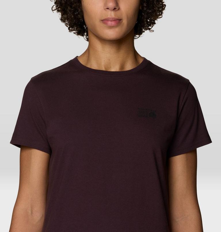 Women's MHW Logo Standard Short Sleeve Shirt, Color: Deep Mulberry, image 4
