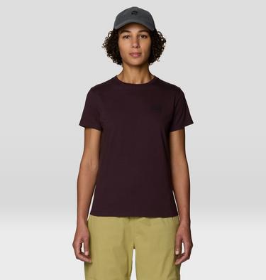 Women's MHW Logo Standard Short Sleeve Shirt, Color: Deep Mulberry, image 5
