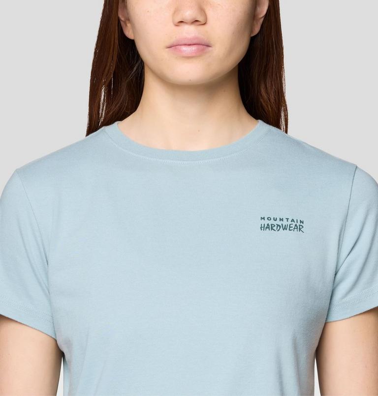 Women's MHW Logo Short Sleeve, Color: Ice Shadow, image 4
