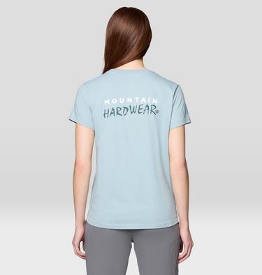Women's MHW Logo Short Sleeve, Color: Ice Shadow, image 2