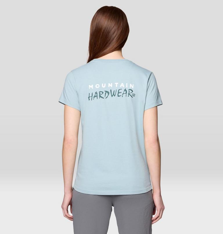 Women's MHW Logo Short Sleeve, Color: Ice Shadow, image 2