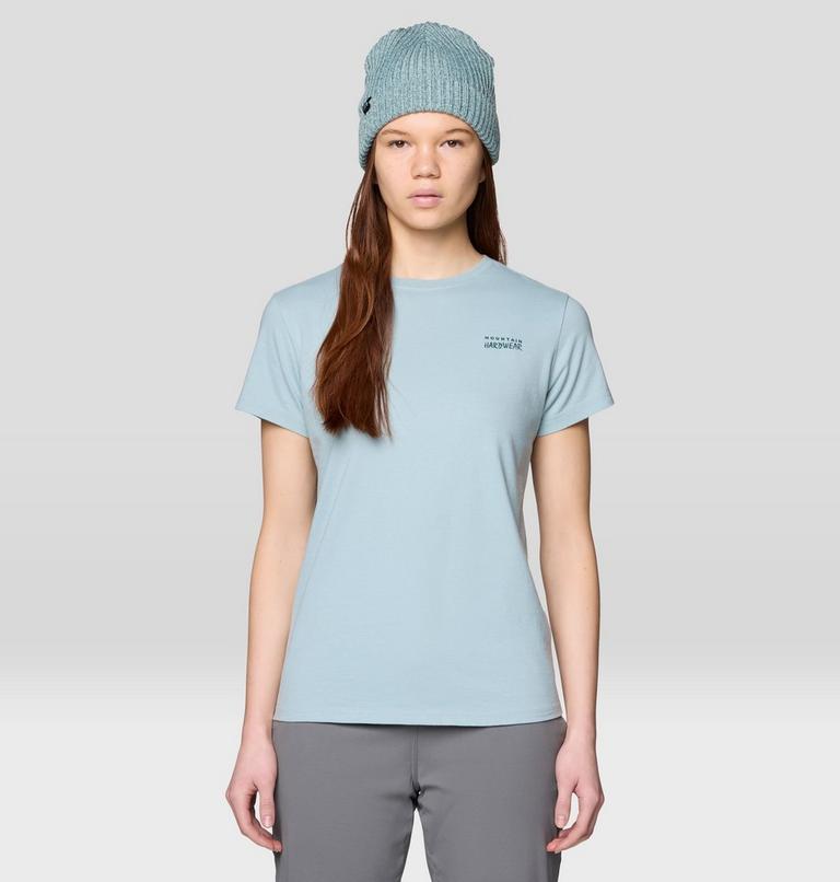 Women's MHW Logo Short Sleeve, Color: Ice Shadow, image 1