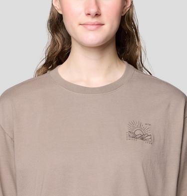 Women's Mountain Sun Boxy Crop Long Sleeve, Color: Wild Taupe, image 8