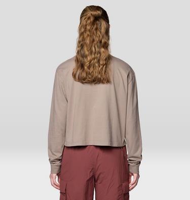 Women's Mountain Sun Boxy Crop Long Sleeve, Color: Wild Taupe, image 6