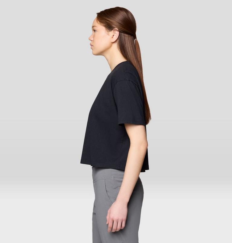 Women's MHW Center Logo Boxy Crop Short Sleeve, Color: Black, image 3