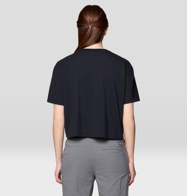 Women's MHW Center Logo Boxy Crop Short Sleeve, Color: Black, image 6