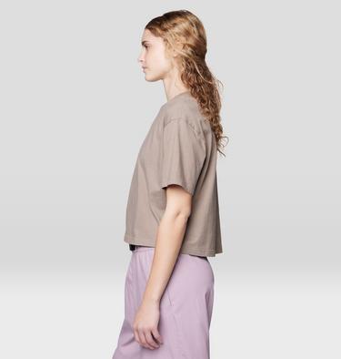 Women's MHW Center Logo Boxy Crop Short Sleeve, Color: Wild Taupe, image 11