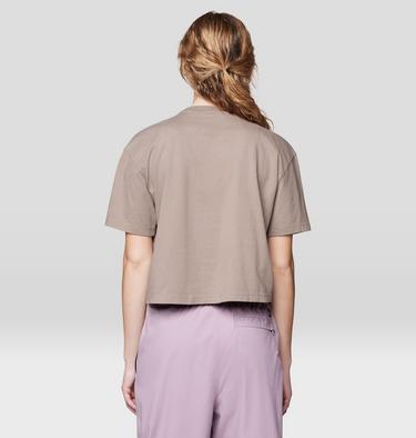 Women's MHW Center Logo Boxy Crop Short Sleeve, Color: Wild Taupe, image 10