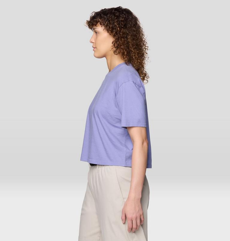 Women's MHW Center Logo Boxy Crop Short Sleeve, Color: Avid, image 3