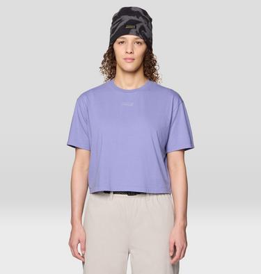 Women's MHW Center Logo Boxy Crop Short Sleeve, Color: Avid, image 1